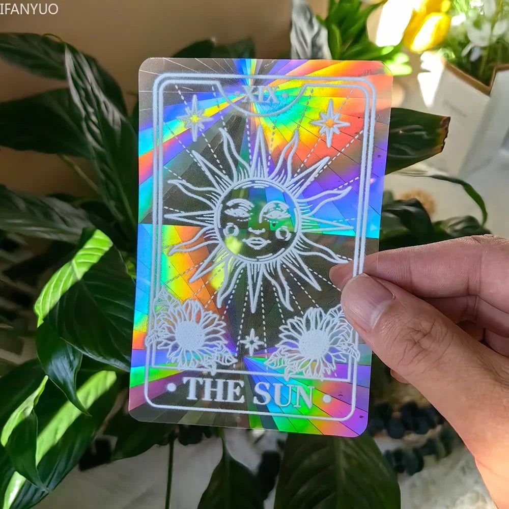Rynx | PVC Self-Adhesive Glass Window Stickers | Sun Catcher Cat Moth Energy Suncatcher | Rainbow Prisms Sunlight Decals