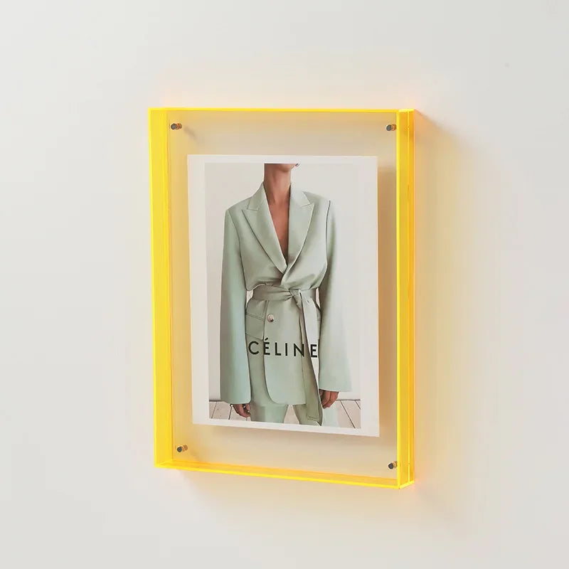Rynx | FrameLuxe Double-Sided Acrylic Photo Frame | Transparent & Modern | Magnetic | Ideal for Home & Office