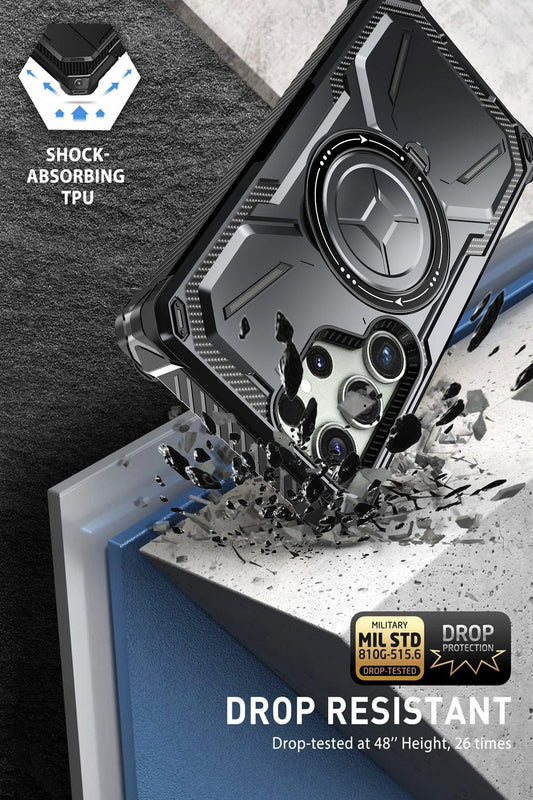 Rynx | Samsung Galaxy S23 Ultra/S23+ Plus Rugged Military Grade Shockproof Case with Magnetic Stand and MagSafe Support