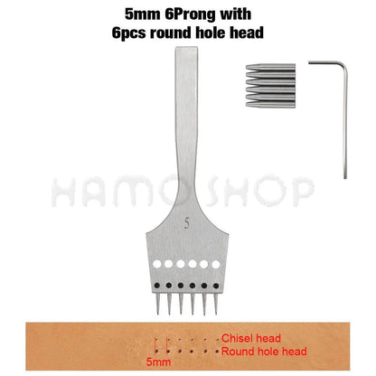 Rynx | Premium Replaceable Round Chisel Tool Set for Leatherworking