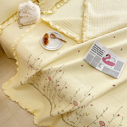 Rynx | embroidered throw blanket