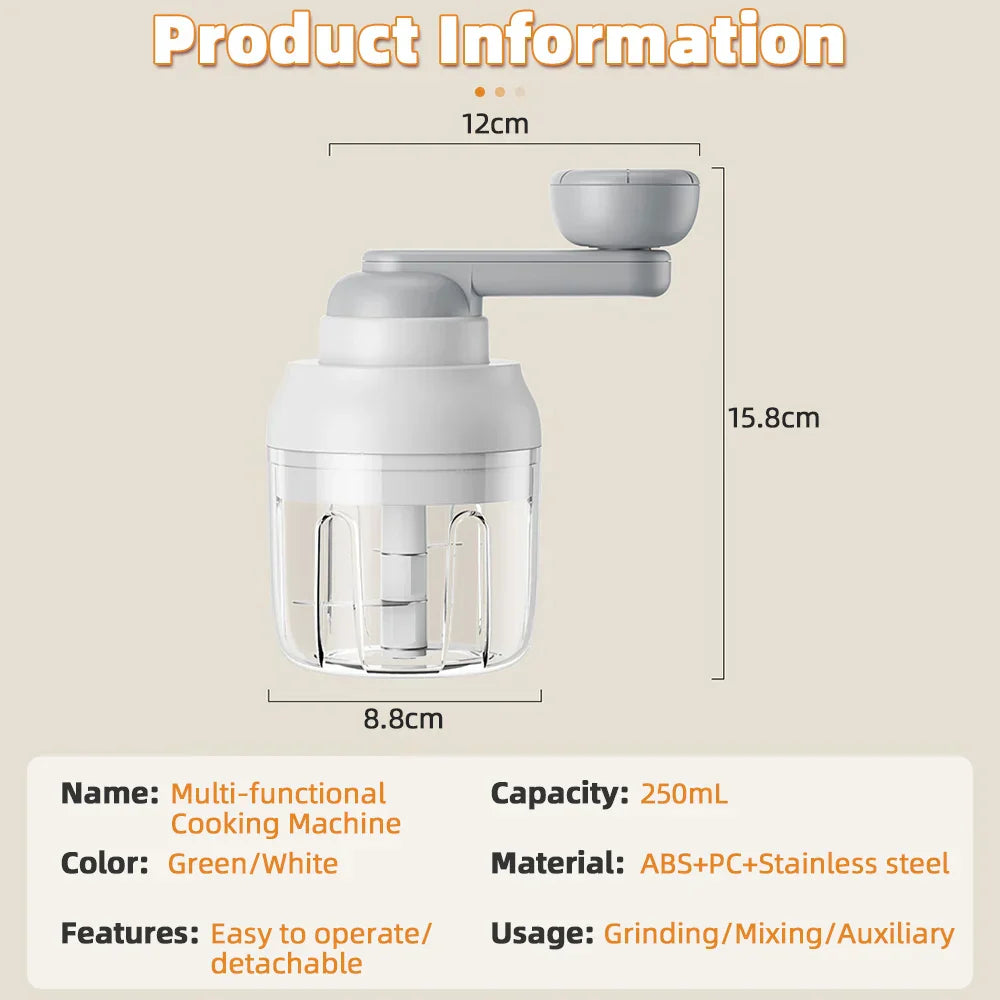 Rynx | Manual Grinder Garlic Vegetable Chopper