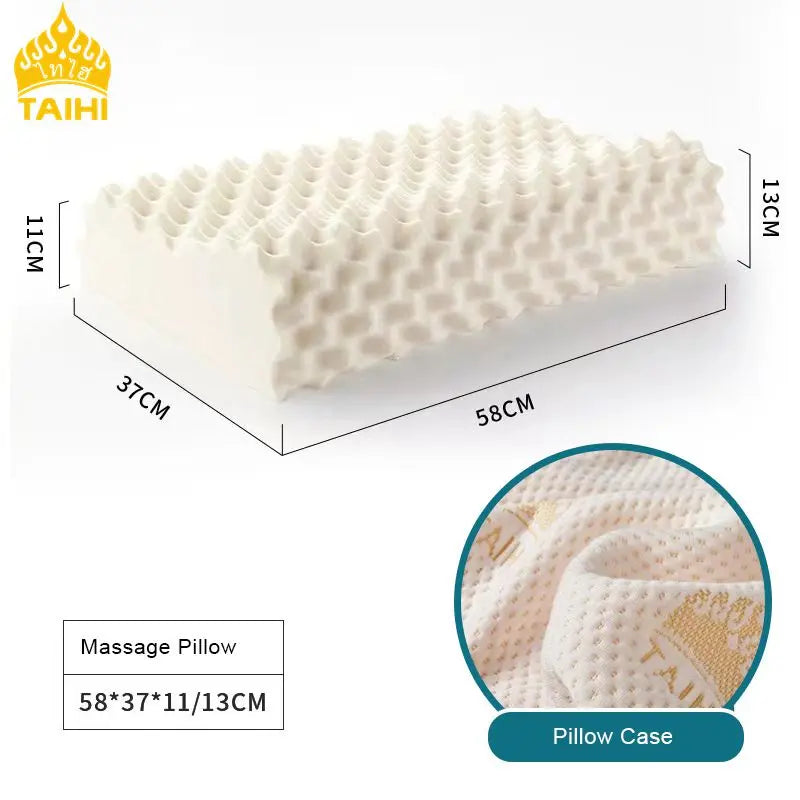 Rynx | TAIHI Thailand Latex Pillow - Orthopedic Neck Pain Relief, Vertebrae Health Care Massage Pillow for Sleeping