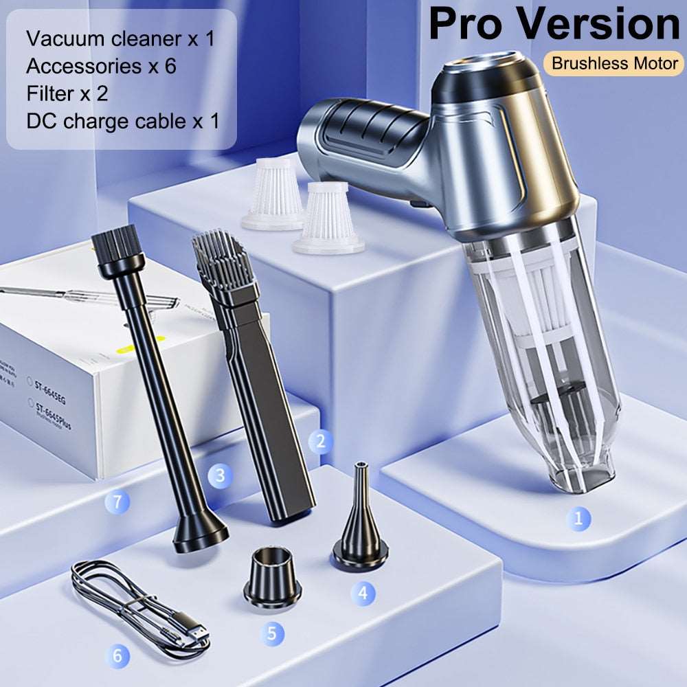 RYNX | Car vacuum cleaner 95000PA PROFESSIONAL VERSION PRO Version +2Filter