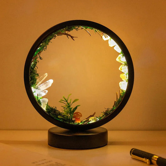 Rynx | elegant - Round frame - Green crystals - Chic decoration