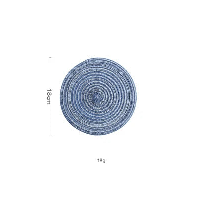 RYNX | 6-piece set anti-slip round placemats