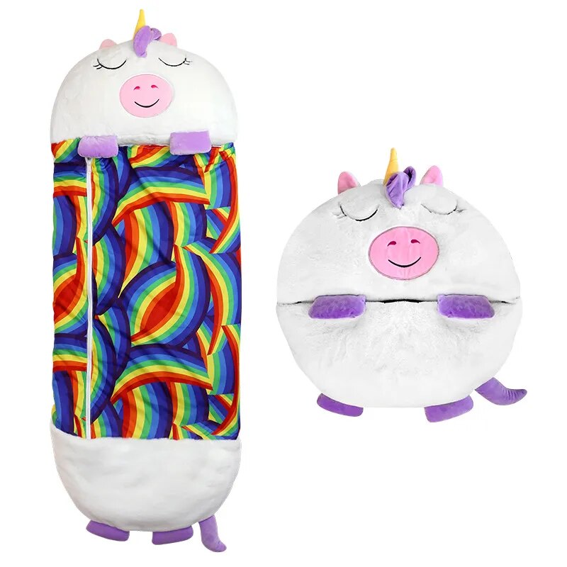 RYNX | Plush Toy And Sleeping Bag In One For Warm, Safe Nights White Unicorn