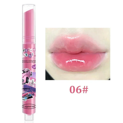 Rynx | Thin Tube Flower Lipstick Pencil Heart-Shaped Gel Lipstick Pencil Makeup Long-Lasting Moisturizing Lip Lacquer Girls Korean Cosmetics