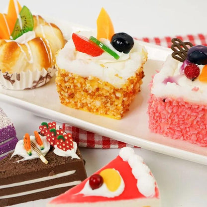 Rynx | Playful Set of 6 Colorful PU Foam Cake Magnets for Creative Home Styling and Photography