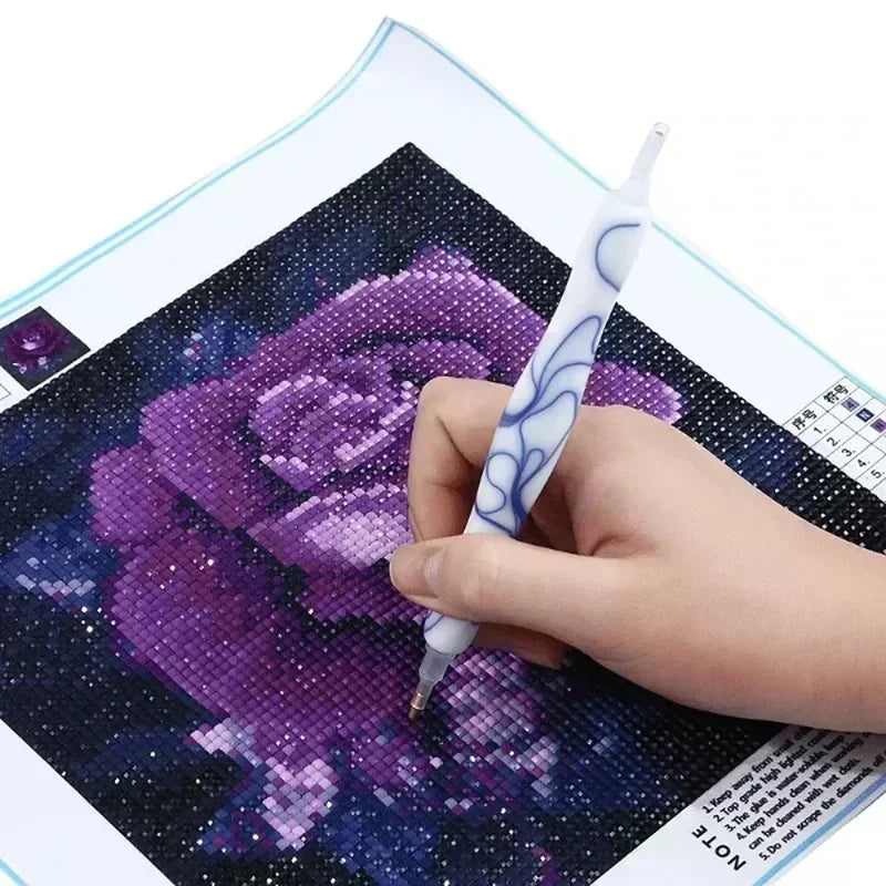 Rynx | 5D DIY Diamond Pen Spot Drill Set – Multifunctional Resin Diamond Embroidery Tool with 5 Pen Heads for Easy Application
