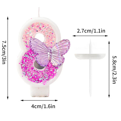Rynx | Crown Number Candles for Birthdays – Digital 0-9 Cake Decoration with Ocean Starfish and Seashells Cake Topper for Anniversary and Special Days