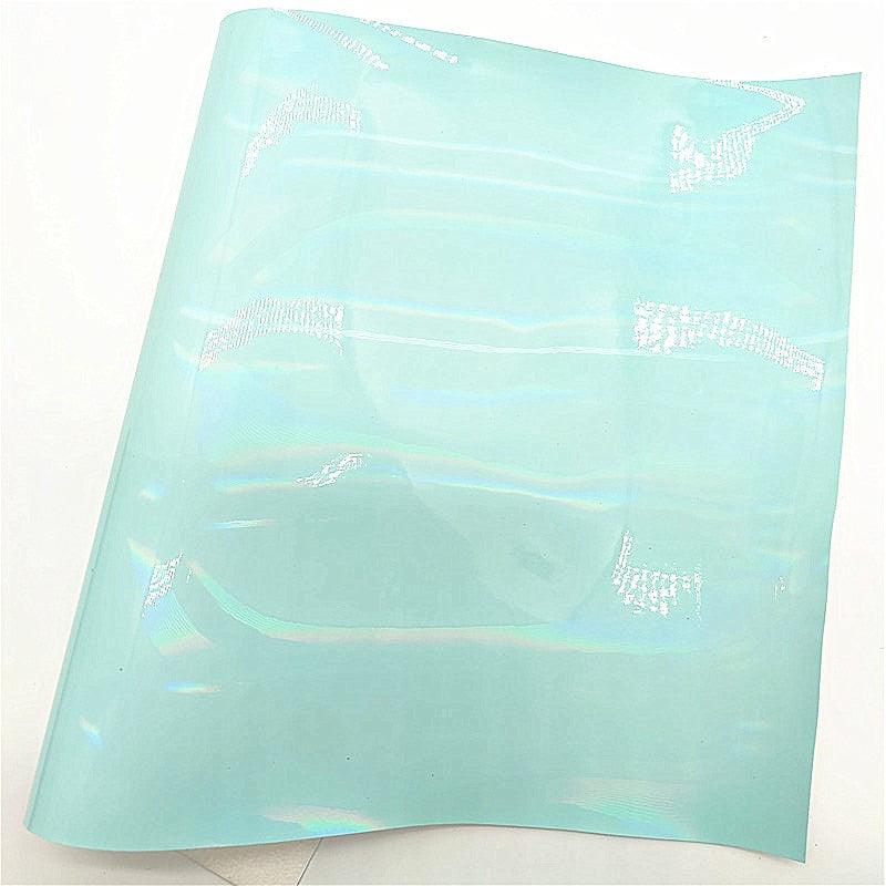 Rynx | Iridescent faux leather crafting sheet with sparkling star and heart design - 21x29CM