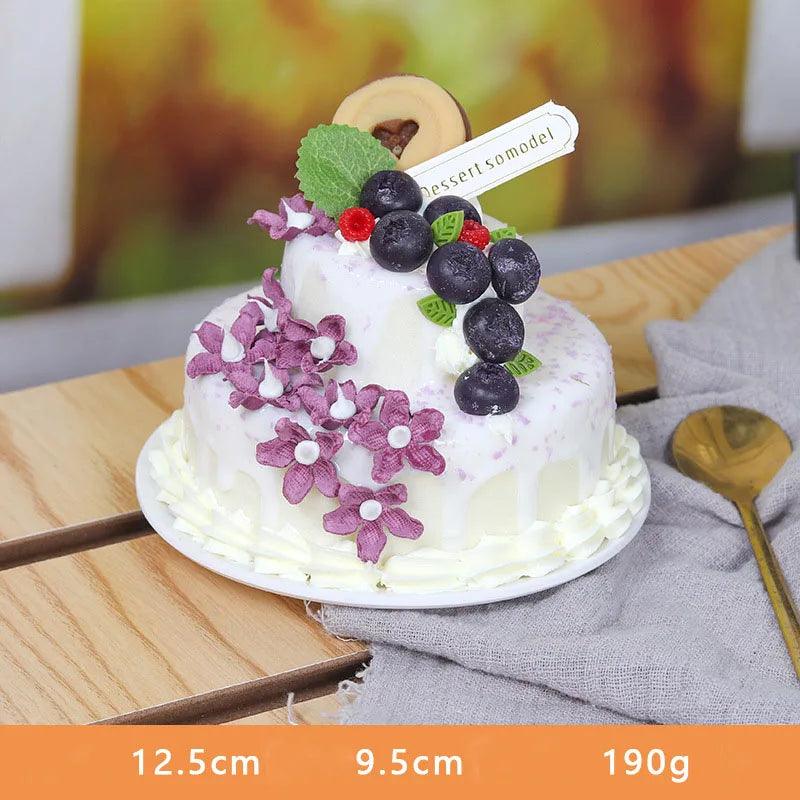 Rynx | Realistic Faux Fruit Cake Model for Home Decor and Photography - 1 pc. FCYY-MIX2