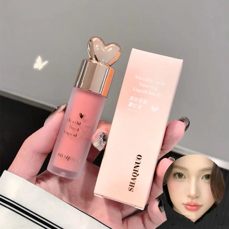 Rynx | Sweet monochrome soft fog liquid blush natural cheek color tinted blush milk strawberry face blusher rouge Korean makeup cosmetics