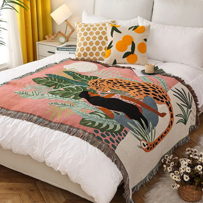 Rynx | Jungle Cats Woven Throw Blanket