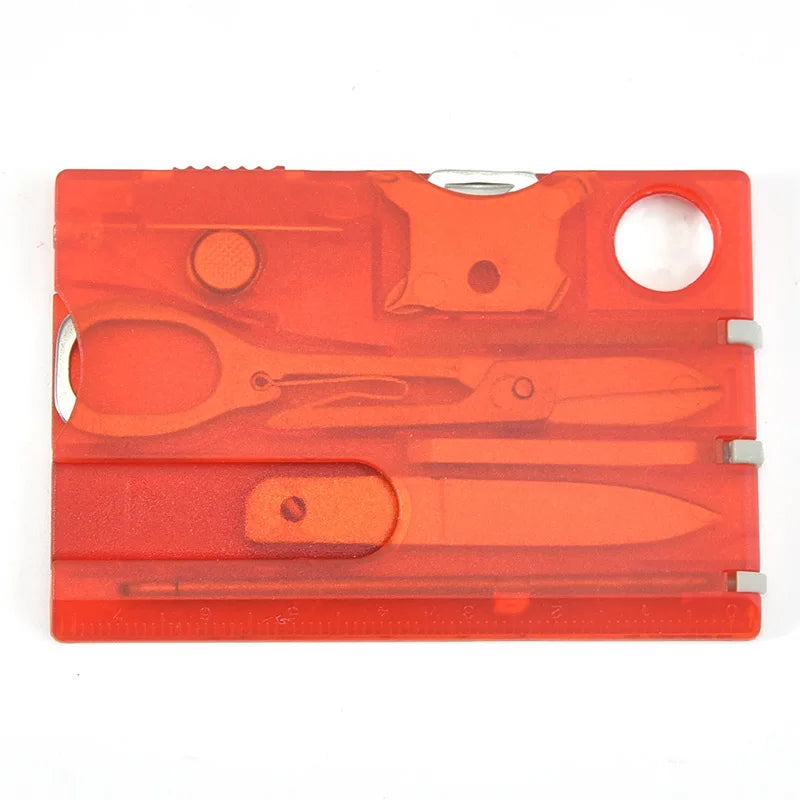 Rynx | 10 in 1 Pocket Credit Card Multi-Tool - Portable Outdoor Survival Gear for Camping and Hiking, Compact Card Tool Kit