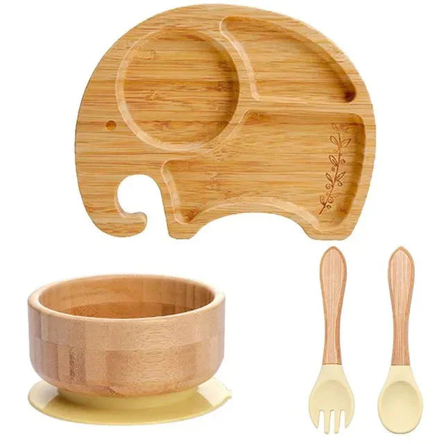 Rynx | Kids Dish Set with Suction Cup Bottom - EcoFeast