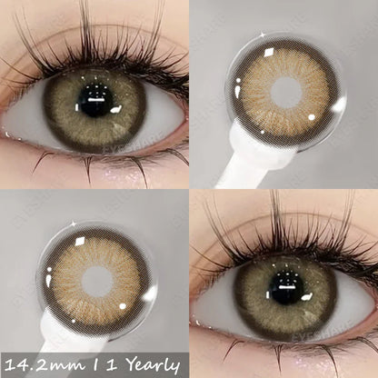 Rynx | New colored contact lenses for eyes 2 pieces blue colorful beautiful pupils green color lenses annually brown contact lenses 14.2 mm