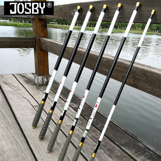 Rynx | Premium Carbon Fiber Telescopic Fishing Rod for Freshwater Adventures - Adjustable Lengths from 2.7 to 7.2 Meters