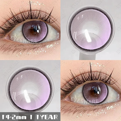 Rynx | 1 pair natural colored contact lenses pink contact purple gray eye colored lenses colored makeup soft beautiful pupil