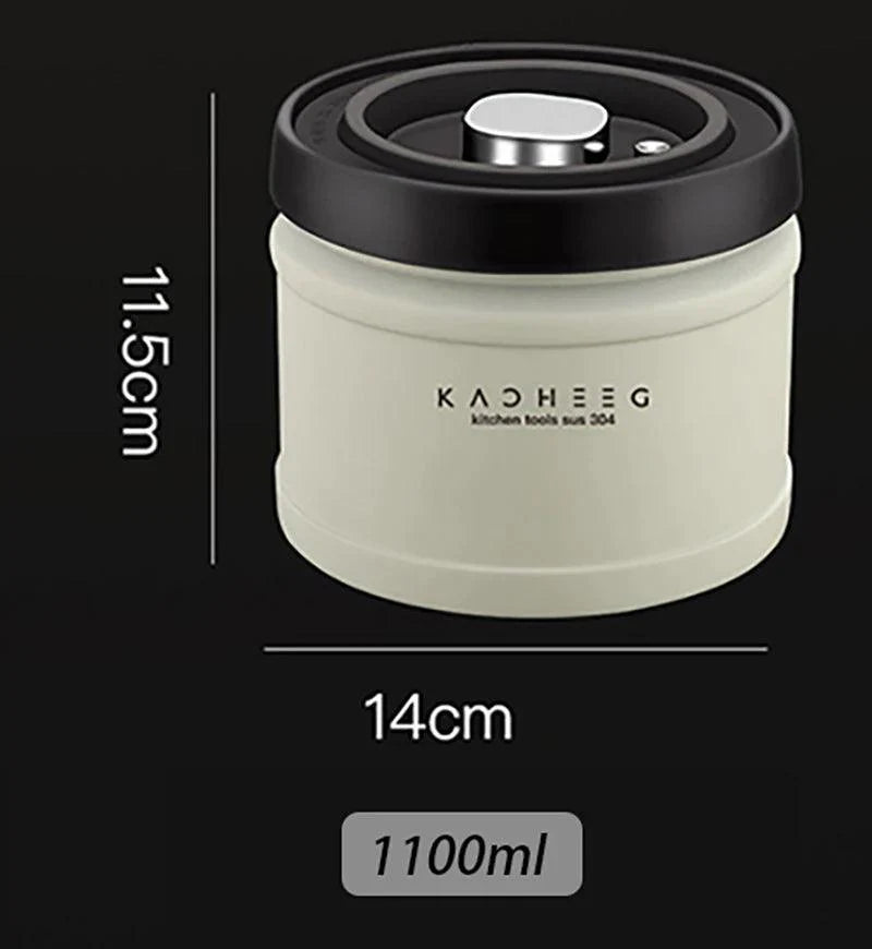 Rynx | Premium Stainless Steel Coffee Storage Container Set with CO2 Release Valve - Maximize Freshness & Kitchen Organization