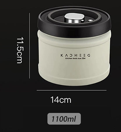 Rynx | Premium Stainless Steel Coffee Storage Container Set with CO2 Release Valve - Maximize Freshness & Kitchen Organization