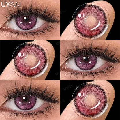 Rynx | 1 Pair Multi Contacts for Women y2k Korean Style Fashion Eye Lenses Blue Eye Color Contact Lens Purple Lenses Gray Natural Lens