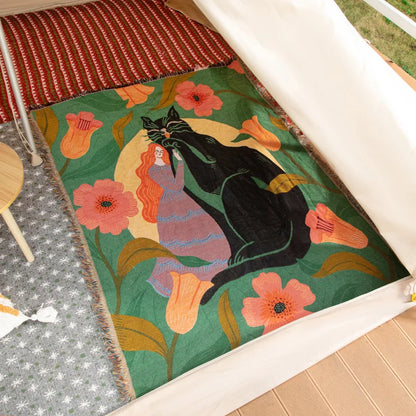 Rynx | Boho Garden Flower Blanket