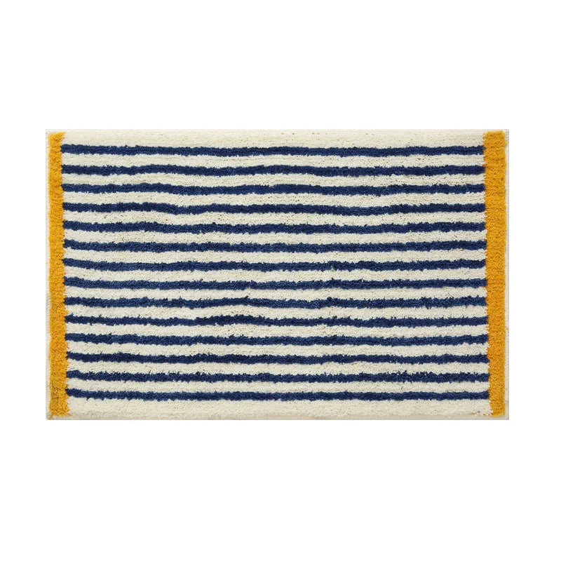 Rynx | Tufting Blue Stripes Bathroom Mat Bath Mat Long Living Room Rug Nightstand Rug Soft Bedroom Floor Tidy Pad Aesthetic Home Decor