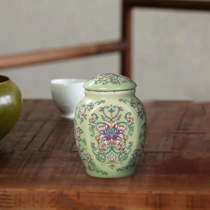 Rynx | Hand-painted porcelain flower vase - Stylish tea storage and home accessory