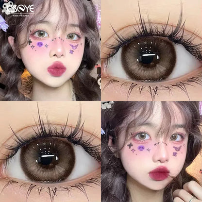 Rynx | 1 Pair Korean Colored Contact Lenses for the Eye with Diopters Myopia Lenses Naturally Beautiful Pupil New Fast Shipping