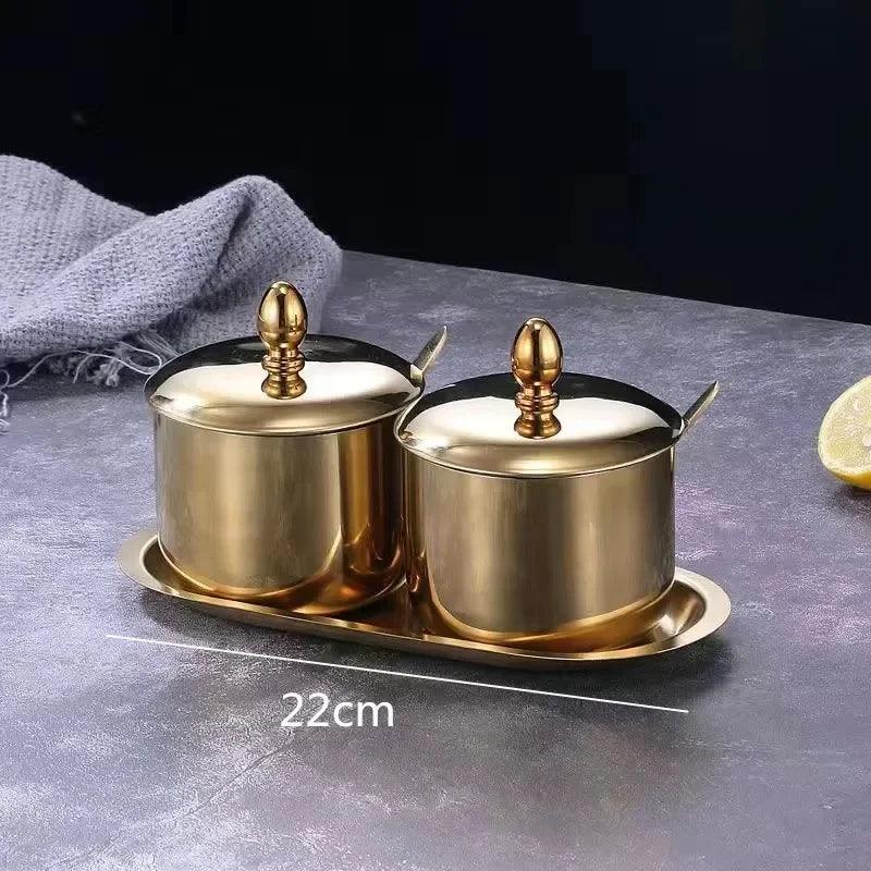 Rynx | Elegant stainless steel spice set with wasabi bowl - Ideal for hotpot, dips and more