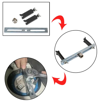 Rynx | 2-Jaw Wrench Tools for Car Oil Tank Cover - Lever Remover for Fuel Pump Lid - Motorcycle Accessories Universal Spanner Detent