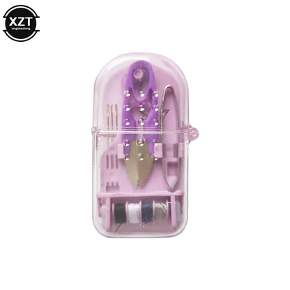 Rynx | Mini Portable Travel Sewing Kit - Complete Embroidery and Stitching Set with Needles, Thread, Thimble and Storage Box for DIY Crafts