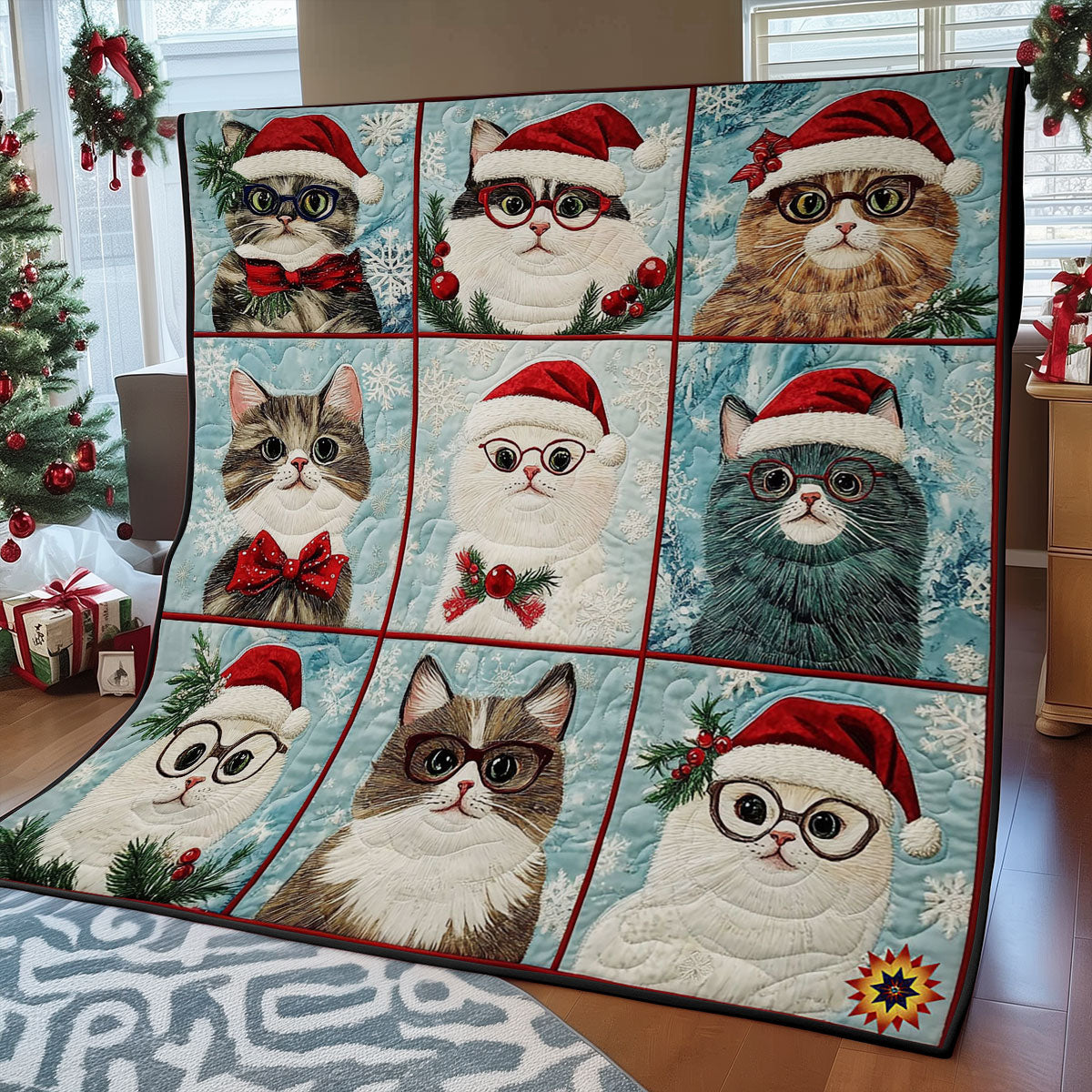 Rynx | Santa Cat Quilted Blanket