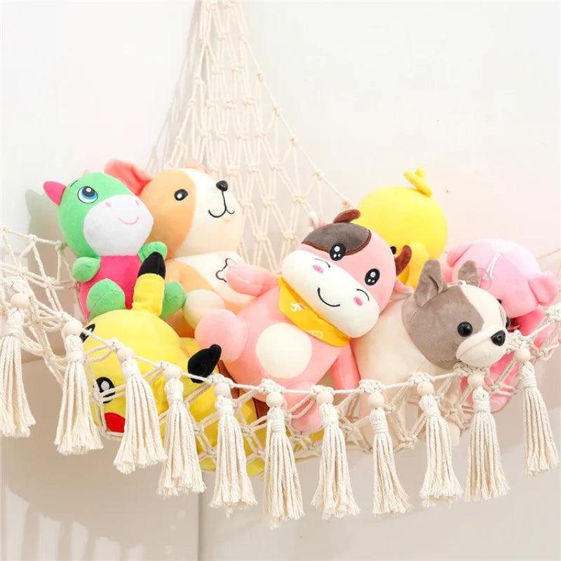 Rynx | Stylish Boho Filled Animal Storage Hammock - Modern Toy Organizer