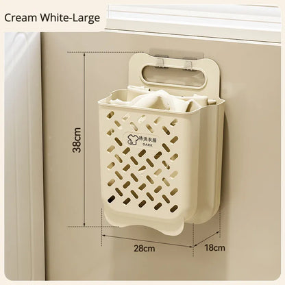 Rynx | Space-Saving Wall-Mounted Folding Laundry Basket - Your Household Laundry and Bathroom Organizer