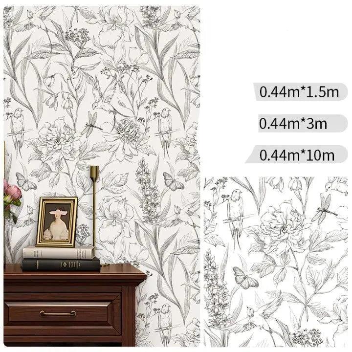 Rynx | Chic Black-and-white Peel and Stick Wallpaper for Stylish Home Transformations