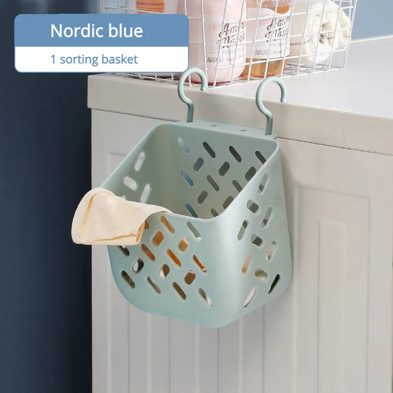 Rynx | Space-Saving Wall-Mounted Folding Laundry Basket - Your Household Laundry and Bathroom Organizer