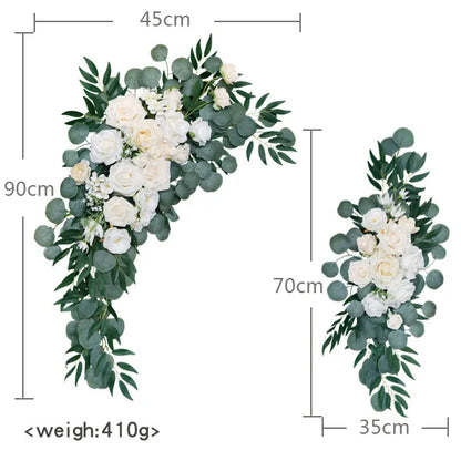 Rynx | Dusty Rose Wedding Arch Flower Decoration for Country Wedding Ceremony Floral Garland Reception Background Decoration