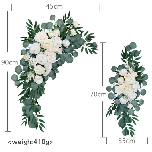 Rynx | Dusty Rose Wedding Arch Flower Decoration for Country Wedding Ceremony Floral Garland Reception Background Decoration