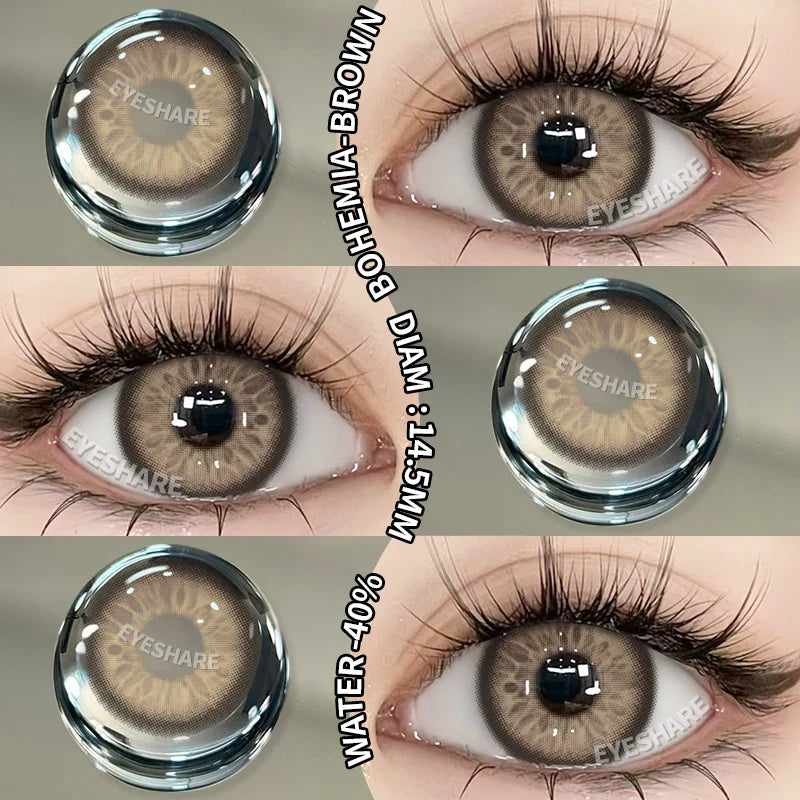 Rynx | 1 Pair New Colored Contact Lenses for Eyes Green Contact Lenses Fashion Blue Eye Lenses Annual Gray Beauty Contact Lenses