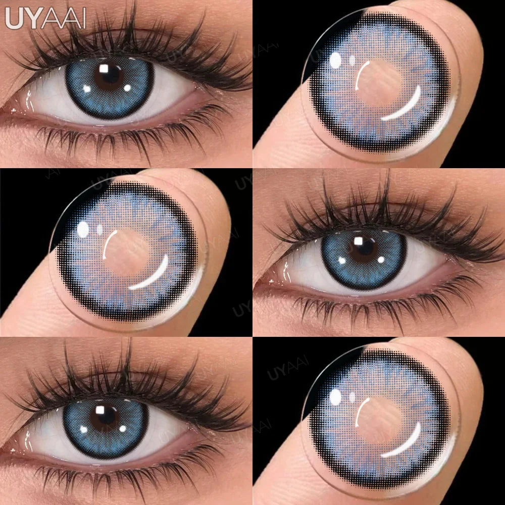 Rynx | 1 Pair Multi Contacts for Women y2k Korean Style Fashion Eye Lenses Blue Eye Color Contact Lens Purple Lenses Gray Natural Lens