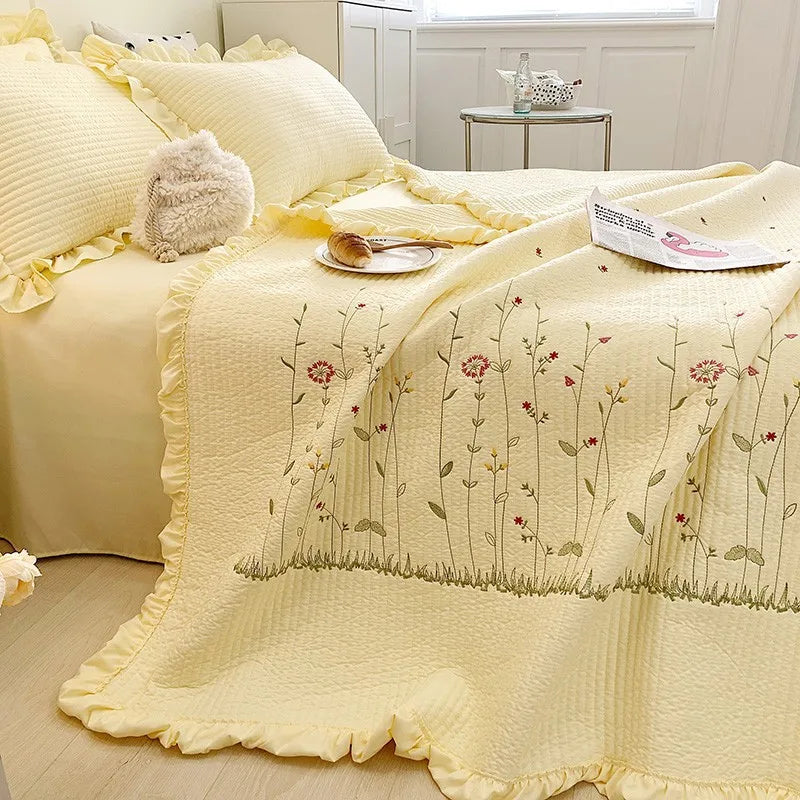 Rynx | embroidered throw blanket