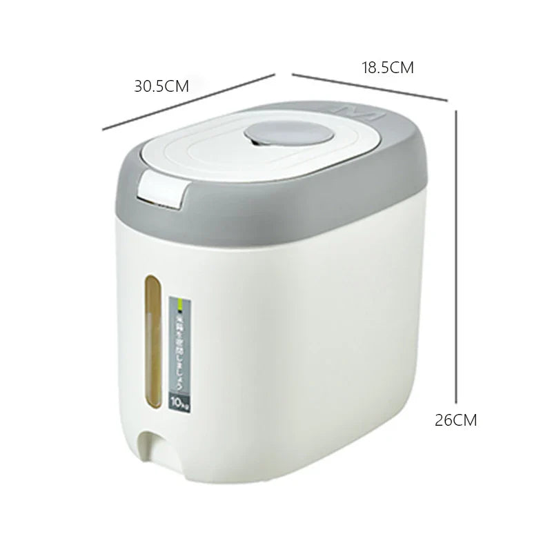 Rynx | XIAOGUI 5KG/10KG Rice Dispenser - Kitchen Organizer & Storage Container, Cereal Jar for Home, Food Storage Box