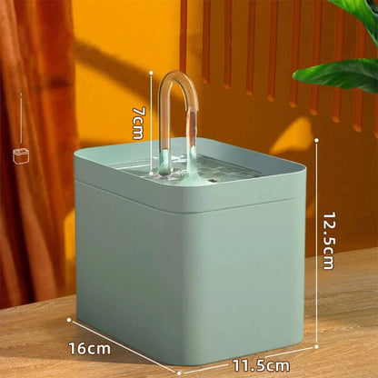 RYNX | Ultra-Quiet Pet Water Fountain With Smart Filtration - 1.5 L Stainless Steel
