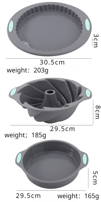 Rynx | 3D Silicone Bread and Muffin Mold Set - Heat Resistant, Non-Stick Kitchen Bakeware for Cakes and Pastries