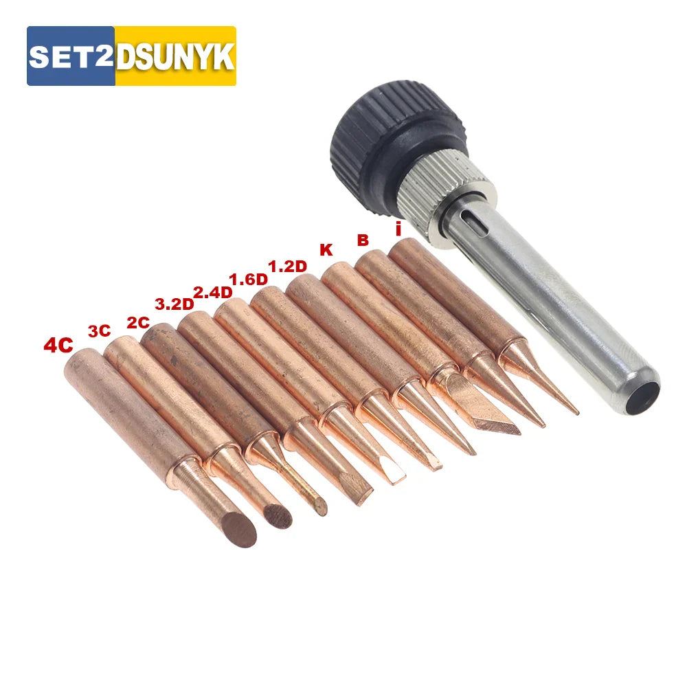 Rynx | 10pcs 900M Soldering Iron Tips Set | Internal Heated Welding Nozzle | Lead-Free Solder Heads for Solder Irons