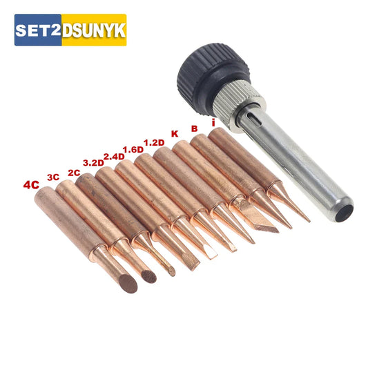 Rynx | 10pcs 900M Soldering Iron Tips Set | Internal Heated Welding Nozzle | Lead-Free Solder Heads for Solder Irons