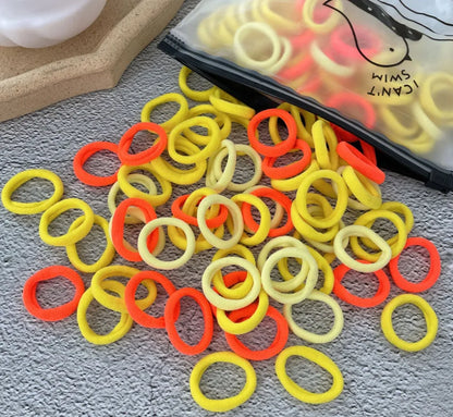 Rynx | 50/100pcs Colored Hair Ties for Kids: Elastic Hair Ties